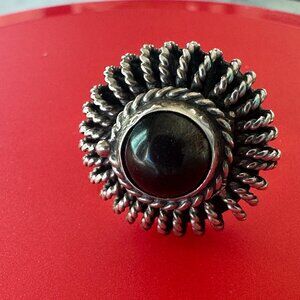 VTG Taxco Mexico Poison Ring Eagle 3 Signed ADJ size